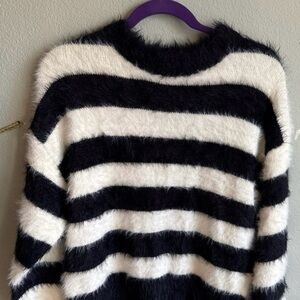 Striped Black and White Women's Sweater